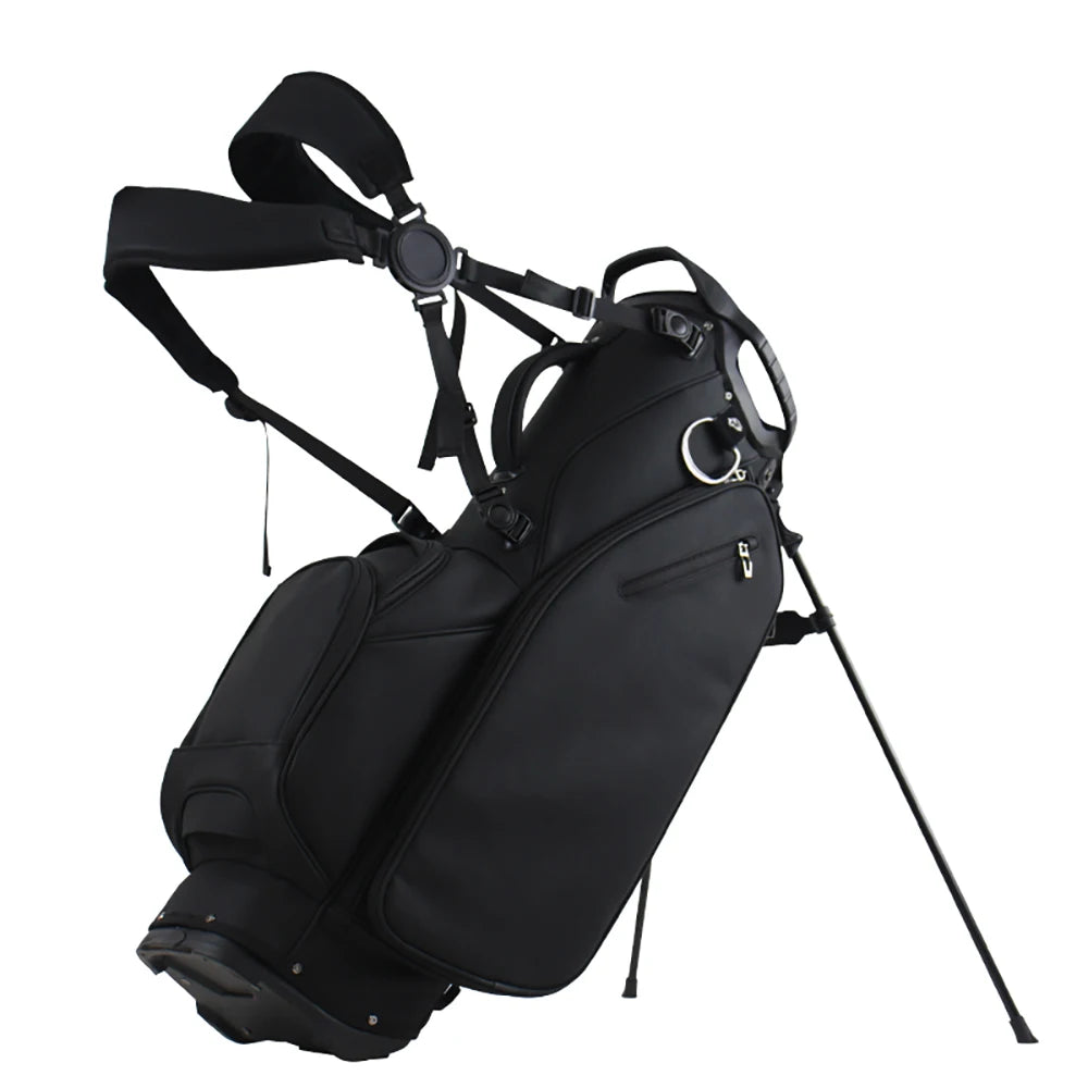14 Way Full Length Dividers Golf Stand Bag, Tour Grade Durable Synthetic Leather Golf Club Bag, Adjustable Double Shoulder Strap