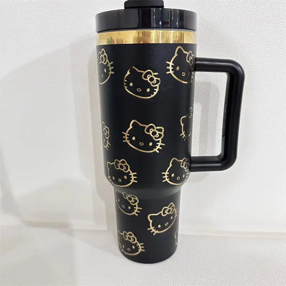 Hello Kitty Thermos Mug Stainless Steel Portable Large Capacity Water Cup Travel Water Bottle Kids Cups Gifts