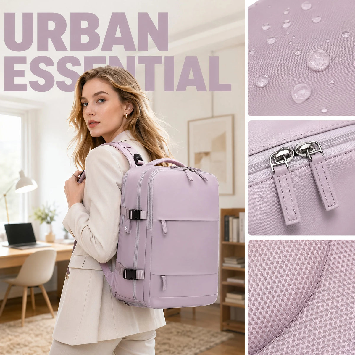 Concise USB Charging Laptop Backpack Women Bag High Quality Nylon Business Computer Backpack Women Outdoor Travel Backpack Women