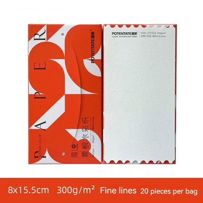 Borrence Blank Watercolor Paper 10-20 Sheets Postcard Dly Hand Painted Card Bookmark 300g Medium Cotton Pulp Art For Students