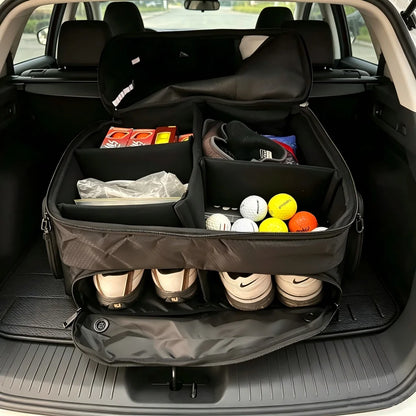 Golf Trunk Organizer Oxford Shoe Compartment Waterproof Large Capacity Car Storage Bag Sport Accessories Travel Tote Ventilated