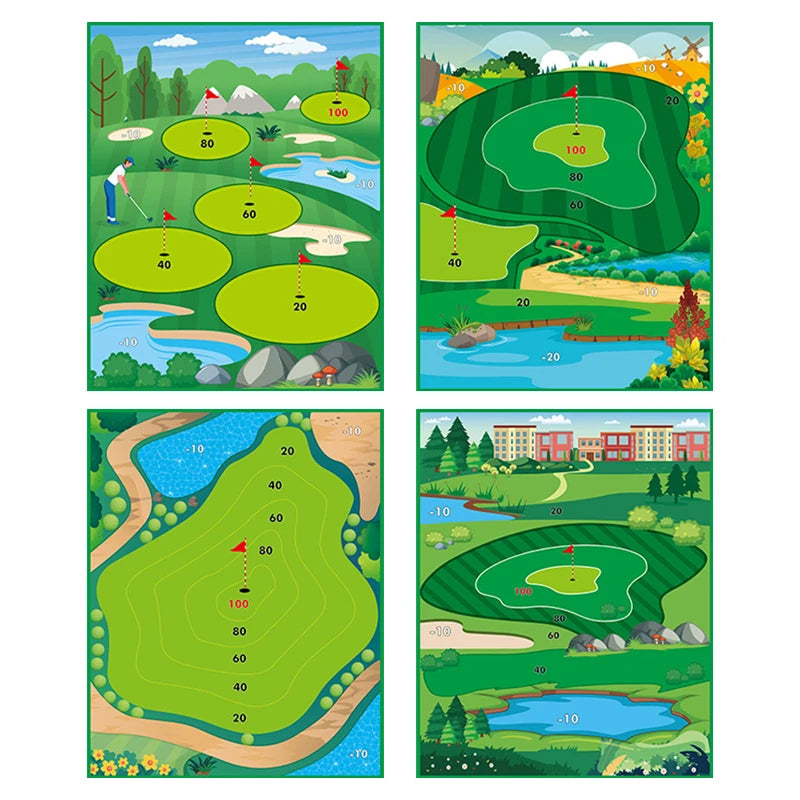 Children's Toys | Upgraded Version of the Children's Golf Cart Toy Set (Including 16 Balls | 1 Golf Ball Board and 1 Mat)