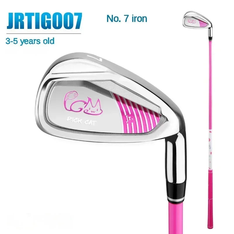 PGM Clubs Kids  Golf 7#  IRONS Right Handed Aluminum Alloy Head Children  for 3-12 Years Pole Carbon Shaft JRTiG007