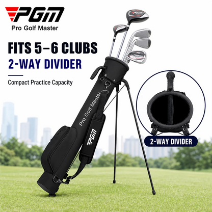 Ultra Light Sunday Golf Stand Bag 1.4kg Water-Resistant PU Carry Bag for 5-6 Clubs Men Women