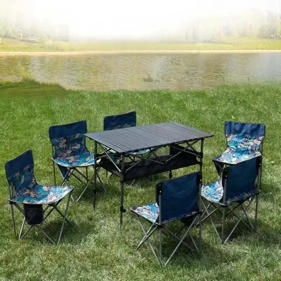 Outdoor Folding Table Easy To Install Camping Desk Aluminum Alloy Lightweight Picnic Tables Portable Storage Egg Roll Long Desks