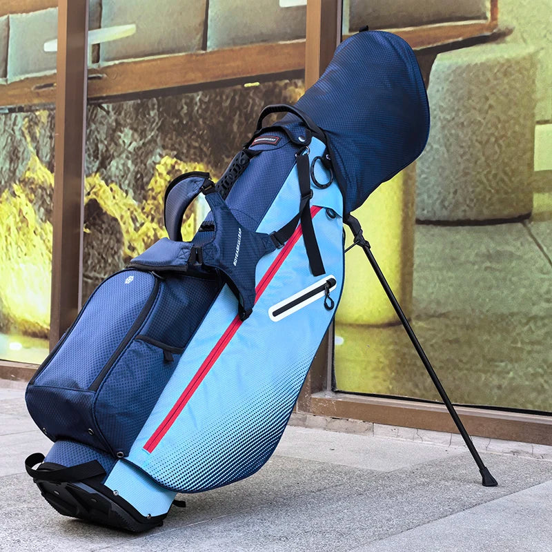 5 Divider Golf Stand Bag, Lightweight 2KG Waterproof Nylon Golf Bag with Multi-Function Storage Pockets
