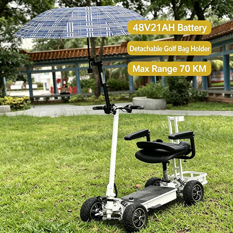 2026 New ZEBRA09 48V High-Quality Lightweight Electric Golf Cart – Foldable Single-Rider Scooter