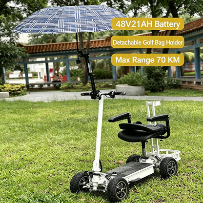 2026 New ZEBRA09 48V High-Quality Lightweight Electric Golf Cart – Foldable Single-Rider Scooter