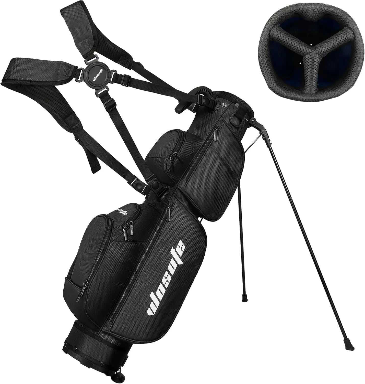 3-Way Dividers, Fits 5-9 Clubs - Small Sunday Lightweight Golf Stand Bag - for Men & Women, Par 3, Driving Range & Executive