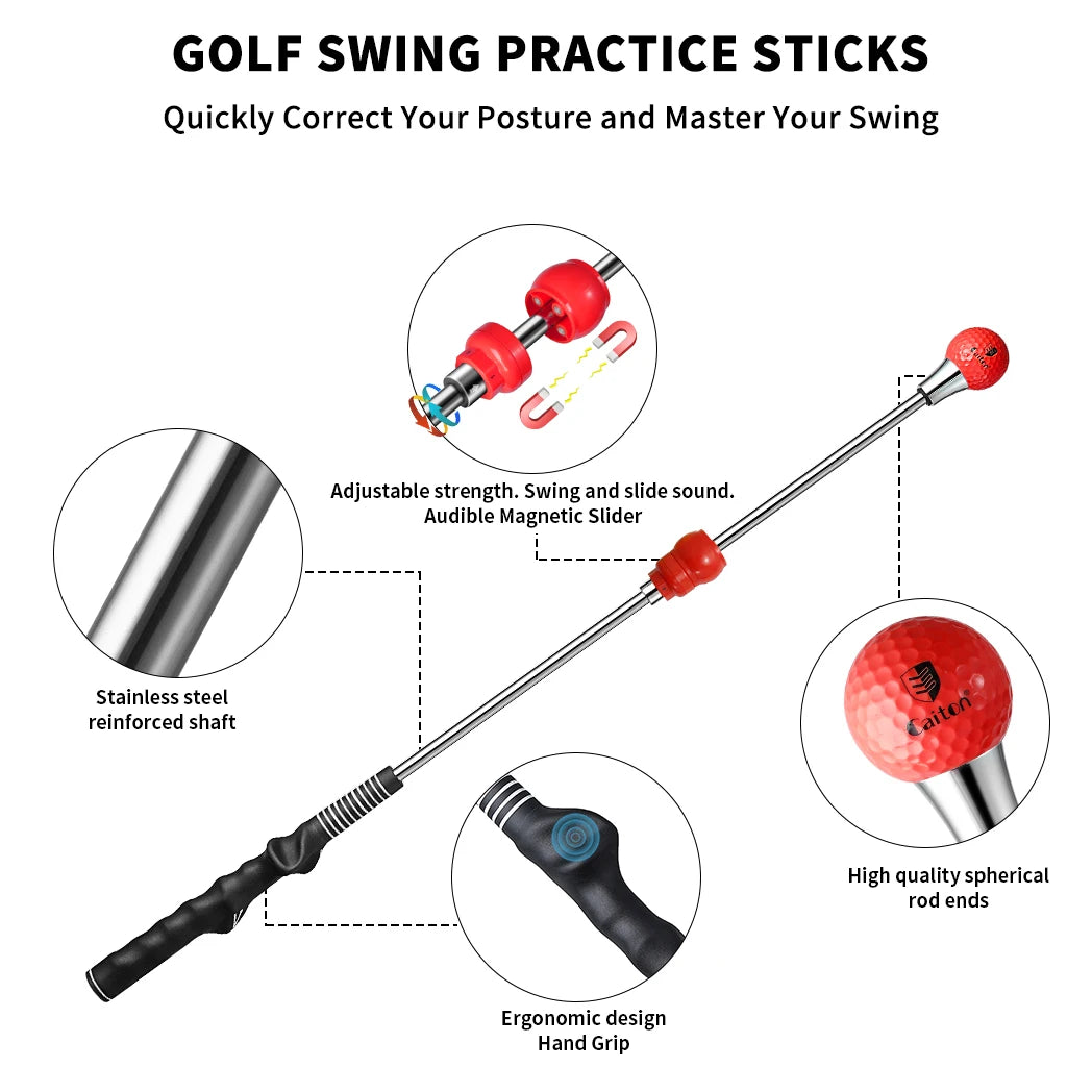 Caiton Golf Swing Stick Lag Trainer - Swing Training Aid For Golf Training and Golf Warmup Practice Stick-Multicolor Optional