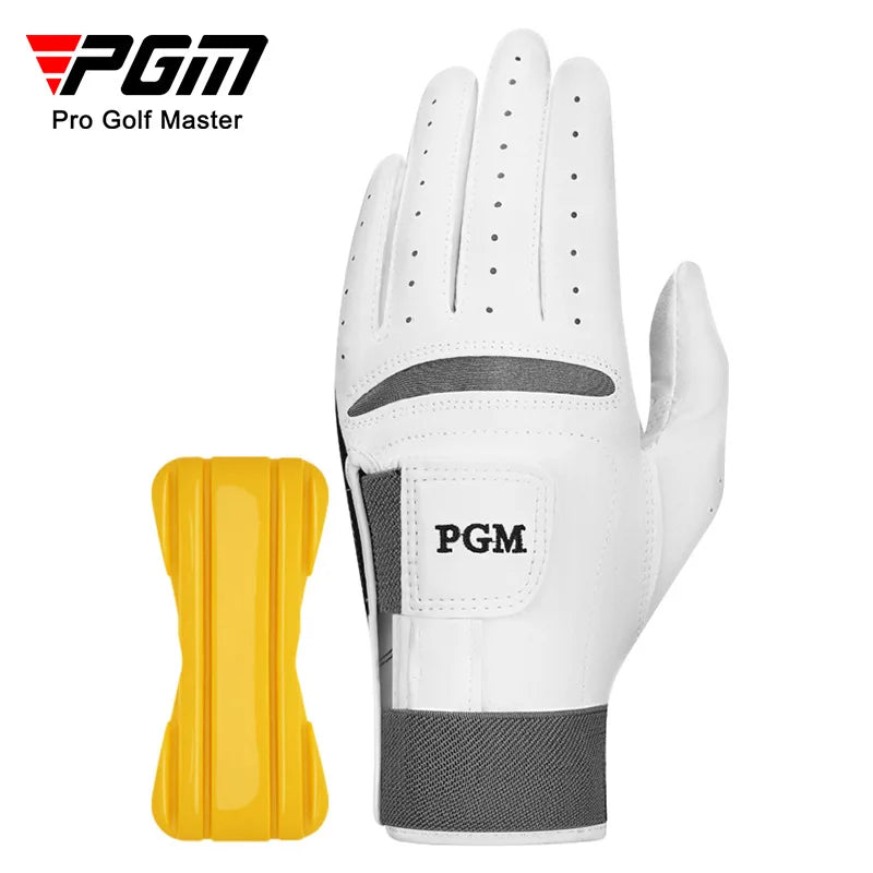 PGM Golf Gloves Men's Corrective Upshaft Posture Sheepskin Anti slip Breathable Single Left Hand Golf Glove