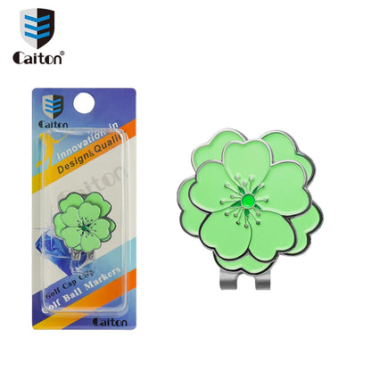 Caiton Rose Flower Golf Hat Clip Magnetic Ball Marker Anti-Rust Cap Belt Clip Accessory Gift for Women Men Golfers Putting Green