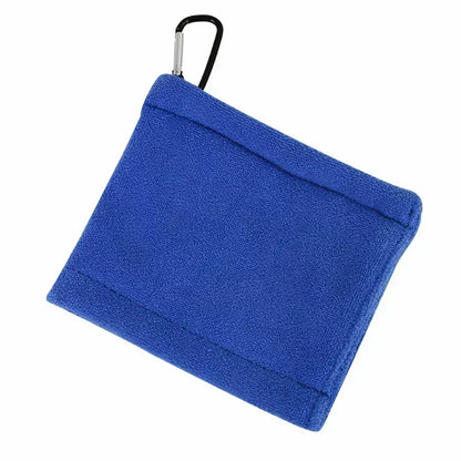 1PC Golf Ball Cleaning Towel Club Towel Outdoor Hook Towel Microfiber Velvet Outdoor Convenient Hhanging Waist Sports Club Cloth