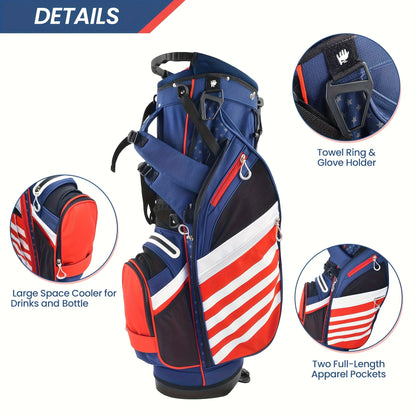 Golf Bag for Men and Women, Portable Golf Stand Bag with Dual Shoulder Straps - Multifunctional Golf Course Carry Bag