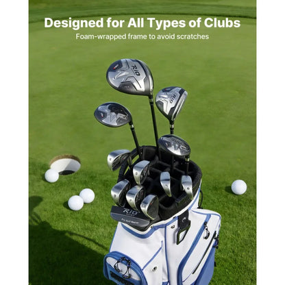 Golf Cart Bag, 15 Way Top Divider Organizer, Golf Club Bag with Full-length Divider, Storage Pockets, Ergonomic Shoulder Strap,