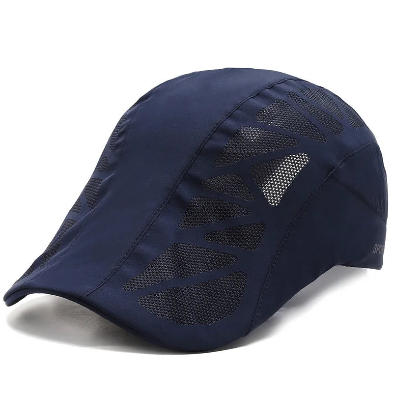 Summer Breathable Mesh Quick Dry Tennis Golf Baseball Cap Sports Running An-ti UV Sunhat Fishing Hiking Beret Cap Sunshade Visor