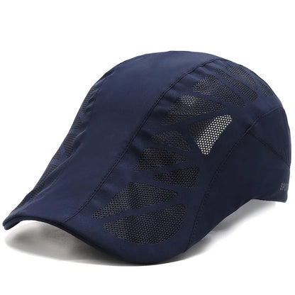 Summer Breathable Mesh Quick Dry Tennis Golf Baseball Cap Sports Running An-ti UV Sunhat Fishing Hiking Beret Cap Sunshade Visor