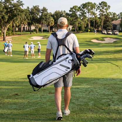 7 Way Golf Stand Bag Portable Waterproof Golf Club Bag For Men Women With Insulated Cooler Pocket Rain Hood And Removable Backpack Straps