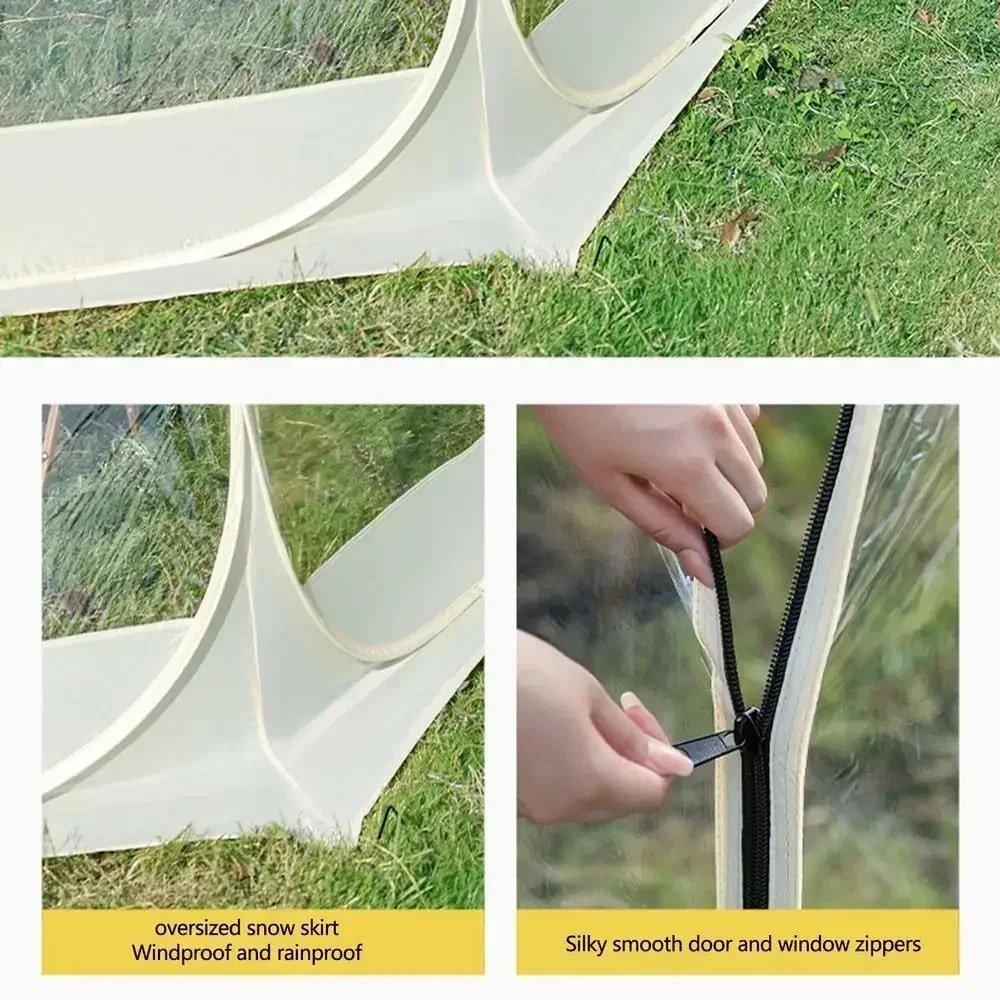 5-8 PERSON TENT Sunroom Transparent Camping Tent | Starry Sky Dome Tent | Portable Spherical Tent | 360-Degree Panoramic Window Outdoor