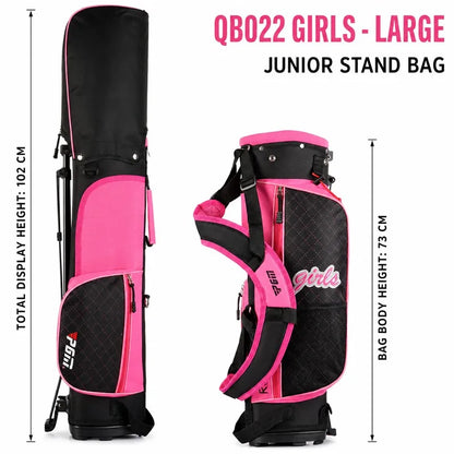Junior Golf Stand Bag for Kids Boys Girls Lightweight Dual Strap Portable Club Carry Bag Stable Dual-Leg 2 Sizes