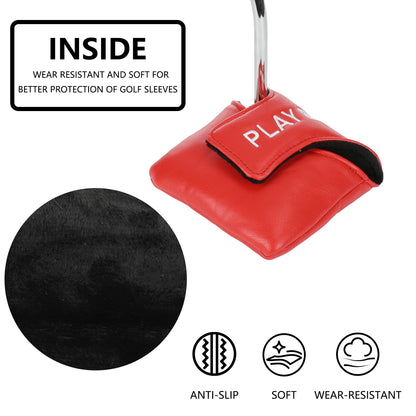 Golf Putter Head Cover With Eye-catching – PU & Wear-Resistant, Soft Velour Lining,Best Gift For Golfers