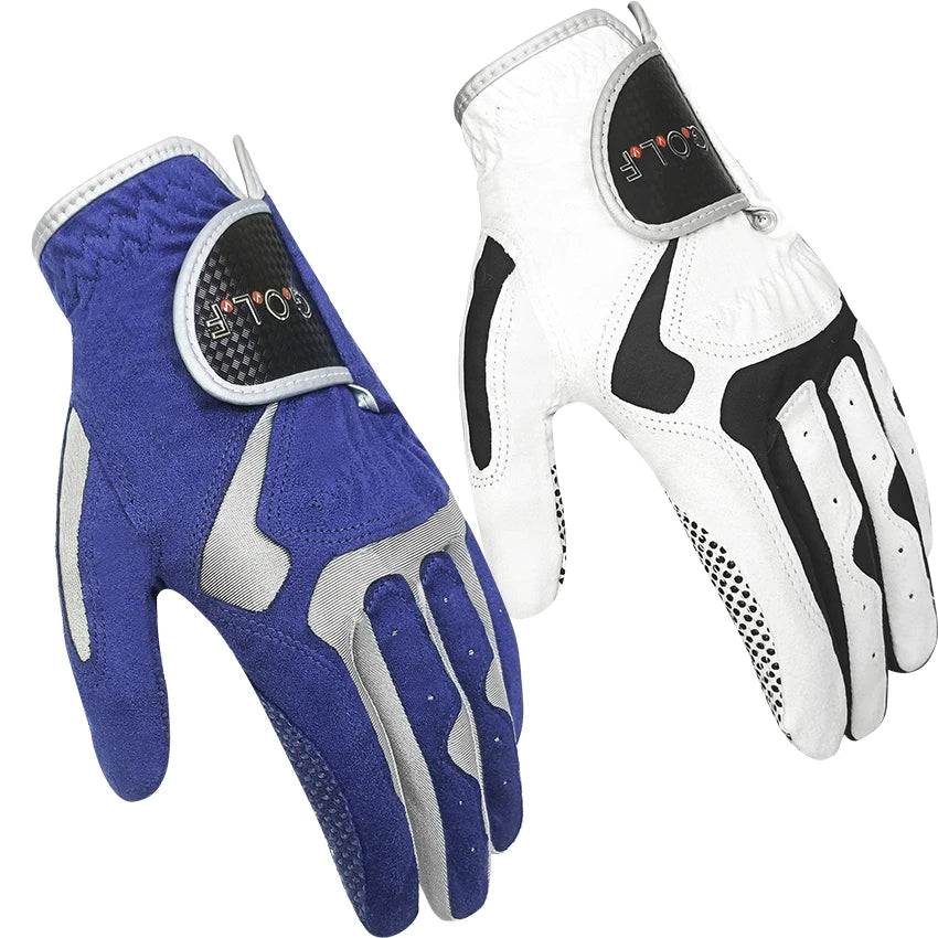 1pc Golf Gloves for Men Women Left Right Hand Brand New Fabric Lycra Sports Gloves Pair Golfer Gift Blue White