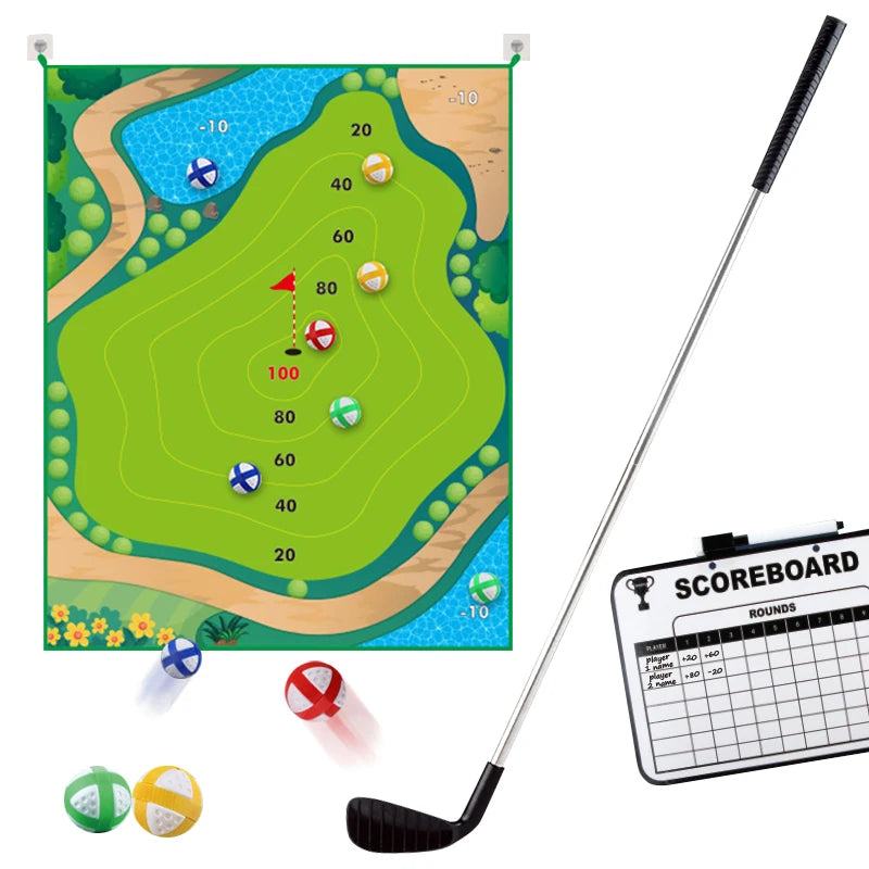 Children's Toys | Upgraded Version of the Children's Golf Cart Toy Set (Including 16 Balls | 1 Golf Ball Board and 1 Mat)