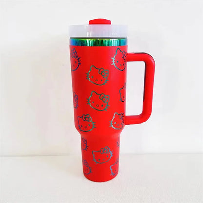 Hello Kitty Thermos Mug Stainless Steel Portable Large Capacity Water Cup Travel Water Bottle Kids Cups Gifts