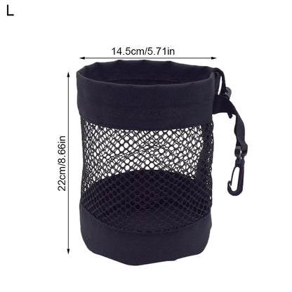 1Pc Golf Ball Pouch Bag With Drawstring Closure High Quality Mesh Nylon And Hanging Plastic Clip Convenient To Hang On Golf Bag