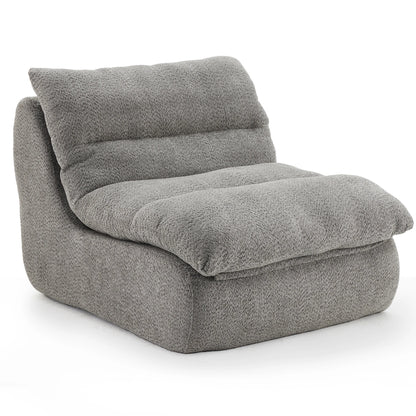 Chenille Sofa, Modern Fabric Couch with High-Elastic Memory Foam, No Assembly, Soft & Skin-Friendly, for Living Room, Apartment
