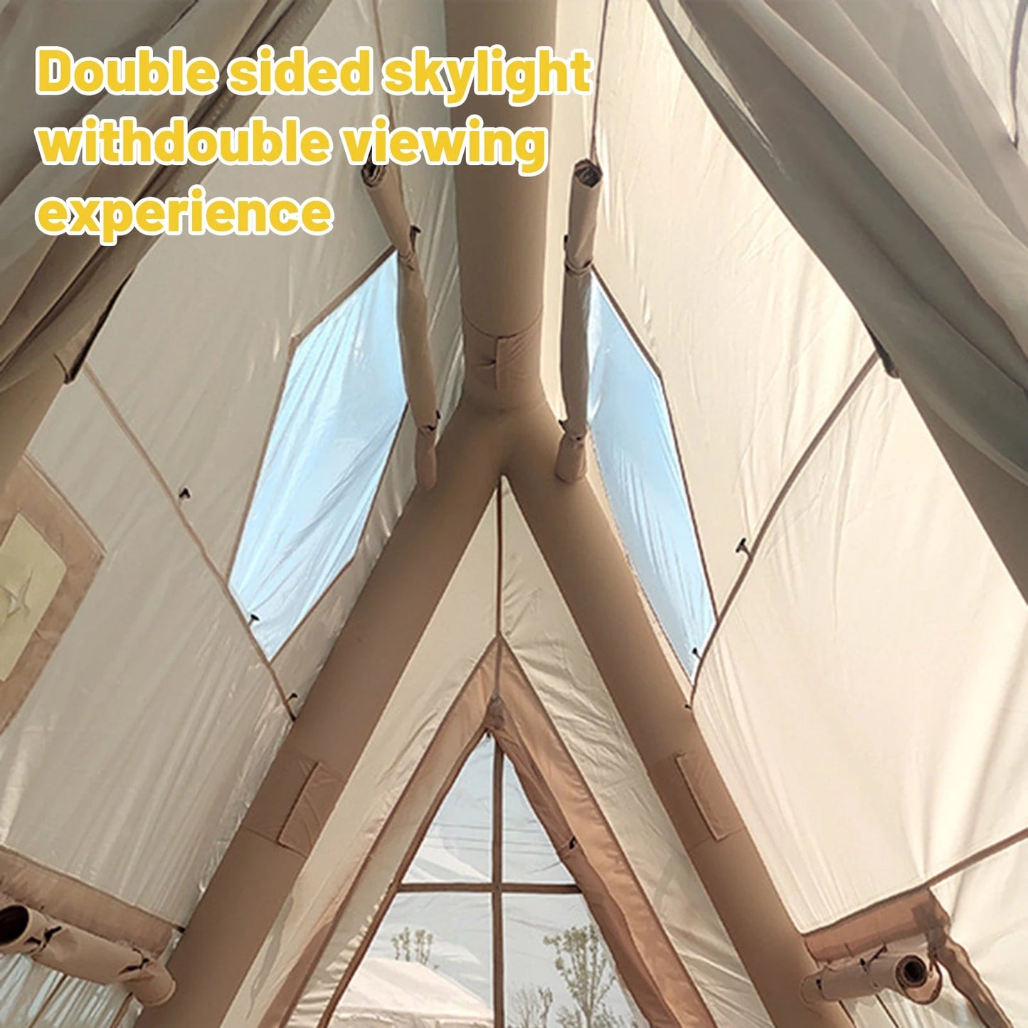 1-2 PERSON TENT Triangle Inflatable Camping Tent | Quick Setup | 4-Season Waterproof Windproof Outdoor Tent | Portable House Hiking & Fishing Special