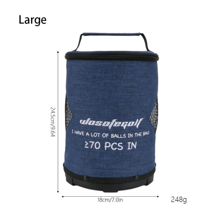 Golf Ball Bag with 3 Capacity Options: Durable Canvas, Thick Plastic Bottom, And Embossed High-Quality Metal Zipper