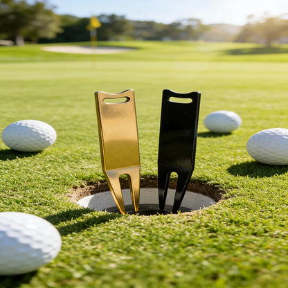 20 Pack Metal Bent Golf Divot Repair Tools Portable Pitch Forks for Golf Course Recovery Green Divot Forks