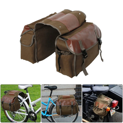 Motorbike Large Capacity Saddle Bag Motorcycle Riding Travel Canvas Waterproof Panniers Box Side Tools Bag Pouch