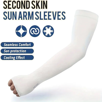 4 Pairs Summer Ice Silk Sun Protection Ice Sleeve Unisex Fashion Outdoor Sports Cycling Driving Sun Protection Arm Sleeve