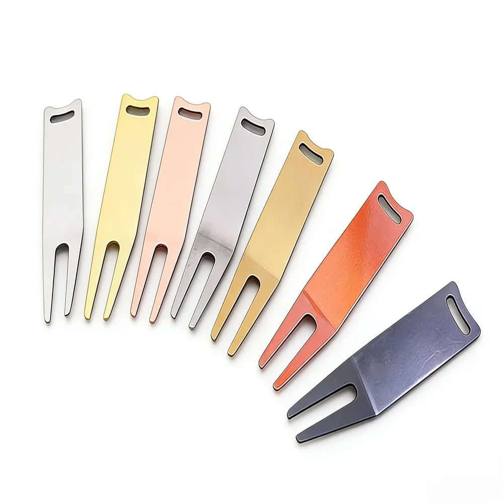20 Pack Metal Bent Golf Divot Repair Tools Portable Pitch Forks for Golf Course Recovery Green Divot Forks