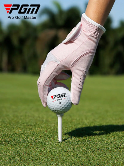 PGM Golf Women's Gloves Sports Gloves Microfiber Cloth Breathable Exposed Finger Wear Resistant Anti Slip Soft Breathable