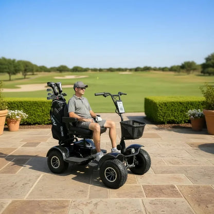 Foldable Single Seat Lithium Battery Four-wheel Walker Golf Cart Golf Cart