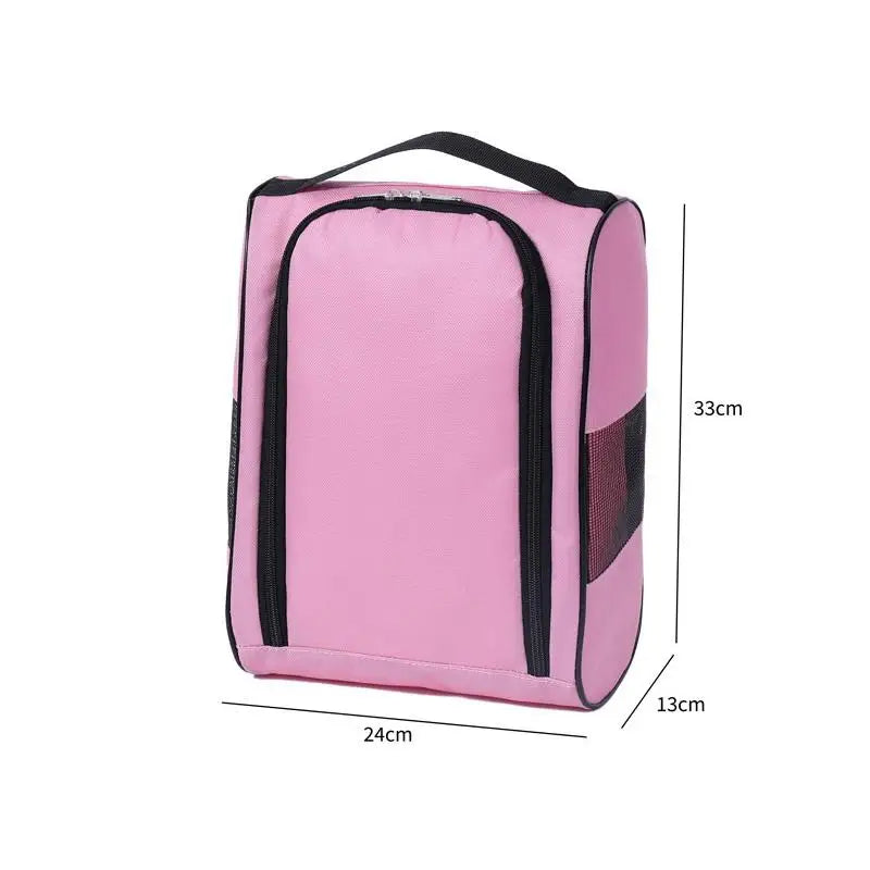 Portable Golf Shoe Bag Oxford Cloth Shoe Carrier Bags Breathable Lightweight Golf Handbag Dustproof Football Tennis Shoe Bag