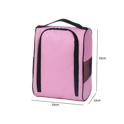 Portable Golf Shoe Bag Oxford Cloth Shoe Carrier Bags Breathable Lightweight Golf Handbag Dustproof Football Tennis Shoe Bag