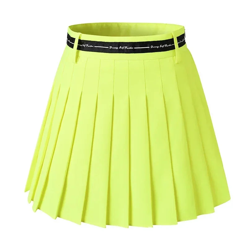 Golf  Skirts For Women High Waist Double Layer Pleated Skirt Gym Sports Fitness Running Yoga Soft Athletic Workout Skort