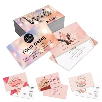 100/200/500/1000pcs Customized business ID cards, thank-you cards, personalized logos for small businesses, wedding