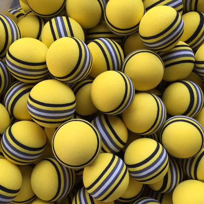 50pcs/bag EVA Foam Golf Balls Hot New Yellow Red Blue Rainbow Sponge Indoor Golf Practice Ball Training Aid