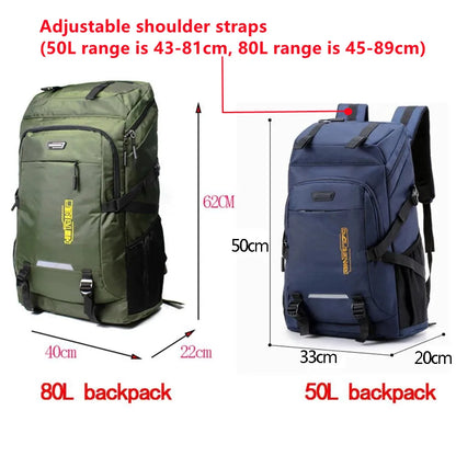 80L Men's Outdoor Backpack Climbing Travel Rucksack Sports Camping Hiking Backpack School Bag Pack For Male Female Women