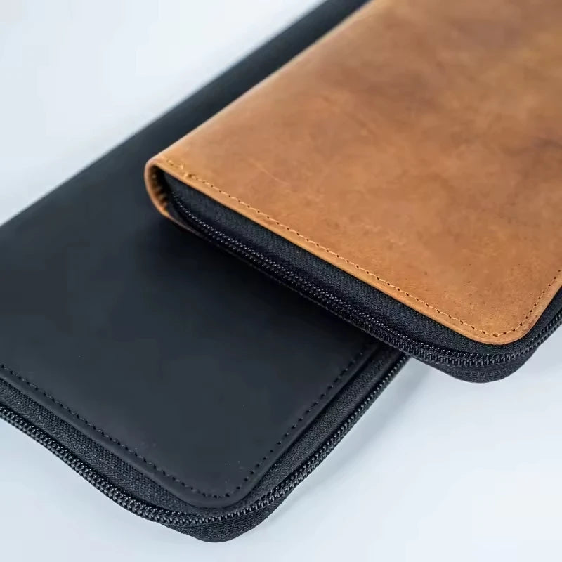 Leather Golf Glove Wallet Holder Zipper Golf Gloves Storage Bag