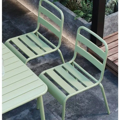 Nordic Outdoor Chair Simple Living Room Chair Home Iron Stackable Leisure Dining Table Chairs Outdoor Balcony Garden Chairs