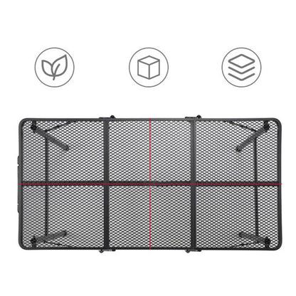 Small Foldable Table Beach Table With Mesh Desktop 23.6 X 15.7 Inch Metal Desk For Cooking Grilling Tailgate Backyard Fishing