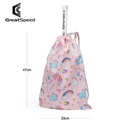 Greatspeed Waterproof Tennis Badminton Bag Drawstring Unisex Outdoor Travel Basketball Backpack for Fitness And Sports