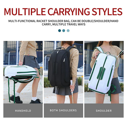 1PCS Tennis Backpack Tennis Bag for Women Men - Tennis Bag Holds 2 Rackets, Badminton Squash, Pickleball Paddles Balls