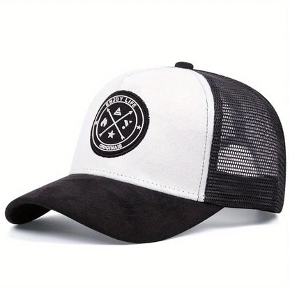 Summer Mesh Baseball Cap Women Men ENJOY LIFE Letter Patch Snapback Hat Casual Breathable Unisex Street Hip Hop Trucker Caps